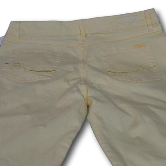 Cesttoi Pale Yellow Capri Jeans 13 NWT - Picture 3 of 3